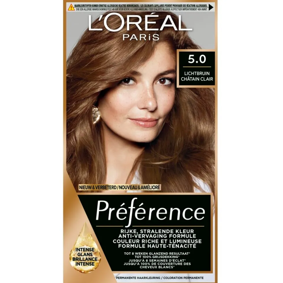 L'Oréal Paris Préférence 5 Lichtbruin Permanente Haarkleuring