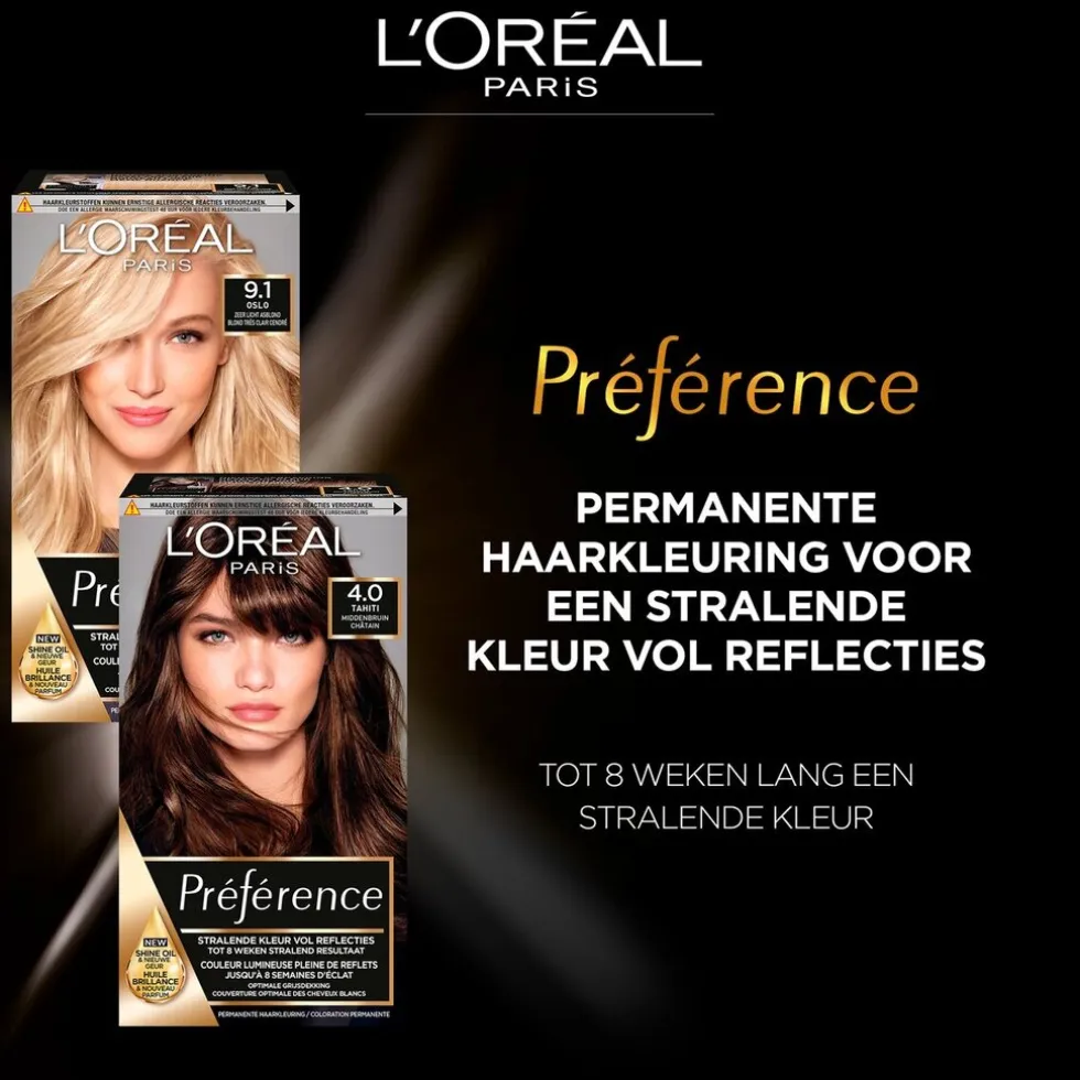 L'Oréal Paris Préférence 9.1 Zeer Licht Asblond Permanente Haarkleuring