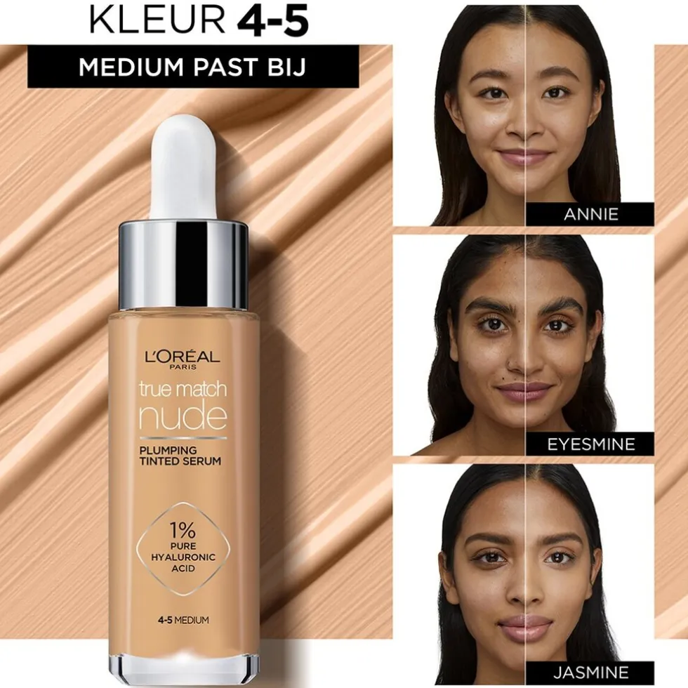 L'Oréal Paris True Match Nude 4-5 Medium Plumping Tinted Serum