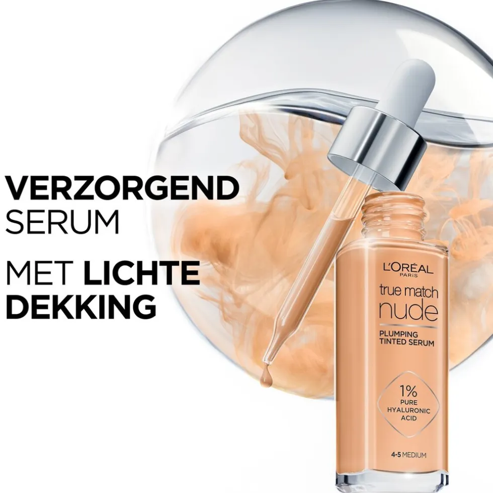 L'Oréal Paris True Match Nude 4-5 Medium Plumping Tinted Serum