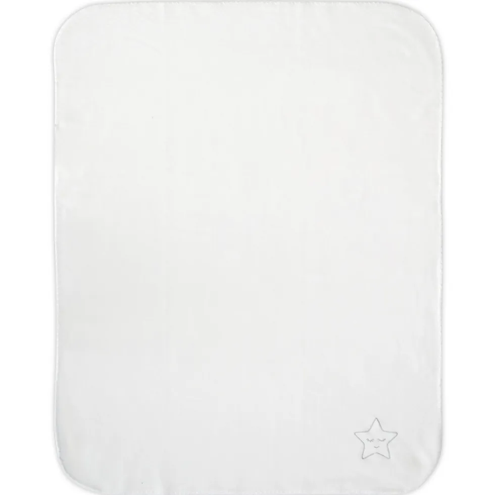 Lorelli Fleece White Star 75x100cm Wiegdeken