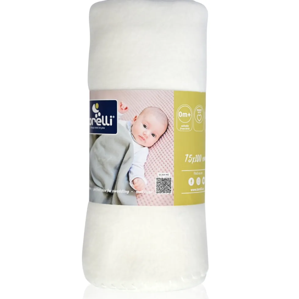 Lorelli Fleece White Star 75x100cm Wiegdeken