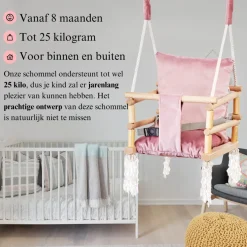 Lovegifts Luxe Houten 3 in 1 Meegroei Babyschommel en Kinderschommel