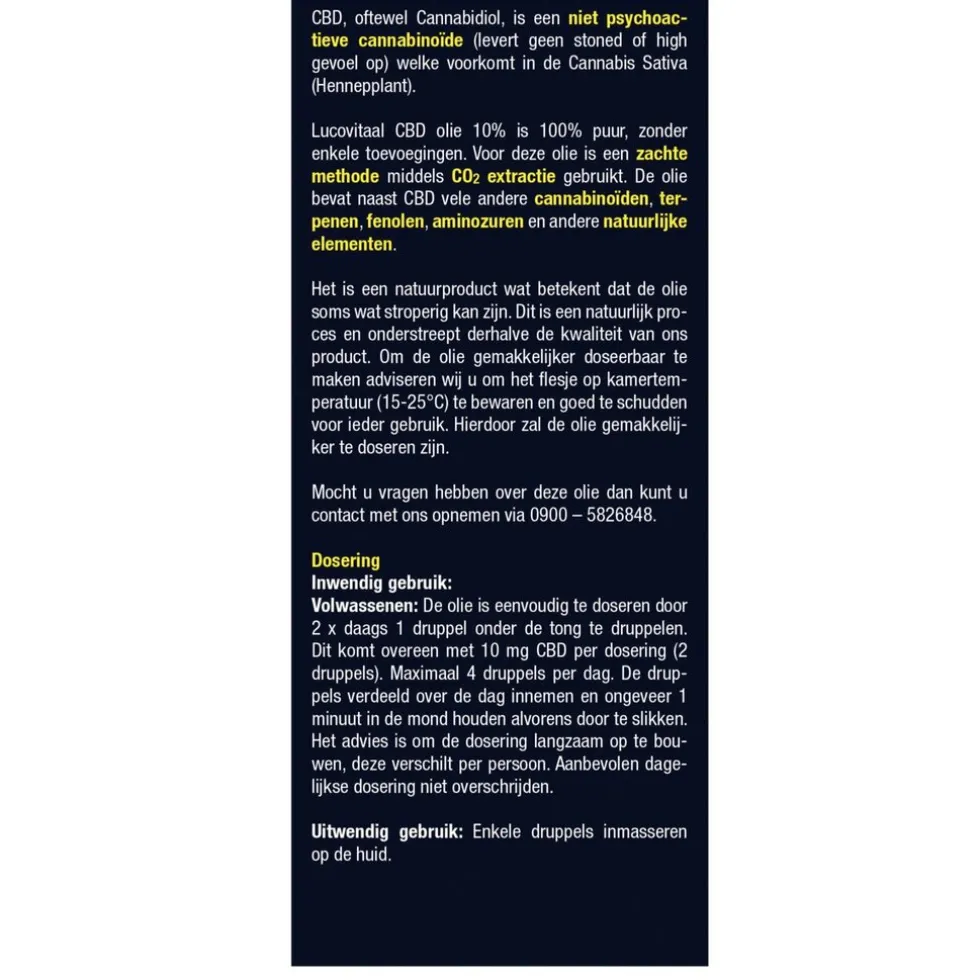 Lucovitaal CBD 10% CBD Olie