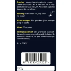 Lucovitaal CBD 20mg 100% Puur Capsules