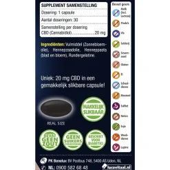 Lucovitaal CBD 20mg 100% Puur Capsules