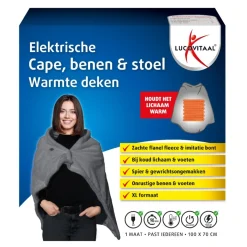 Lucovitaal Elektrische Cape, benen & stoel Warmte deken