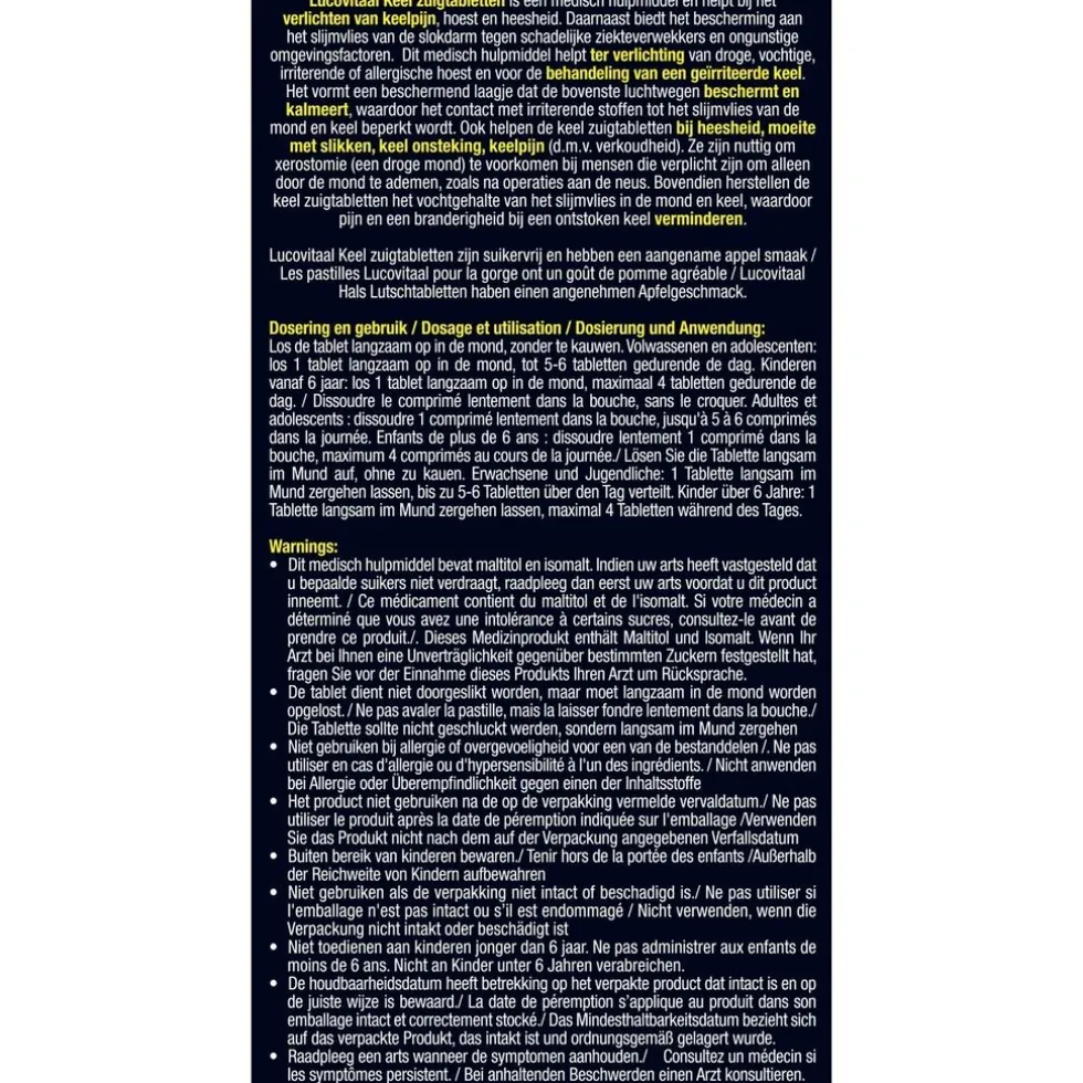 Lucovitaal 2-in-1 Keelpijn Zuigtabletten