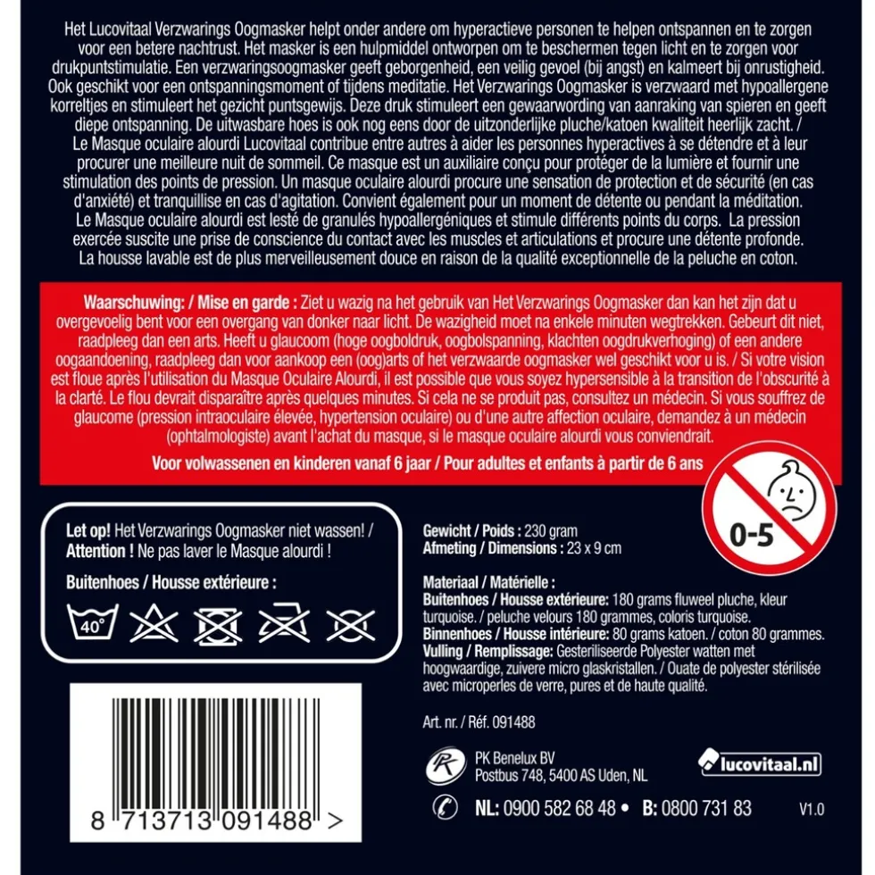 Lucovitaal Verzwaringsoogmasker