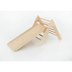 Luna Toys Naturel Houten Klimrek met Glijbaan