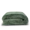 Lunetta Rabbit Fur Plaid Florence - green - 130x170cm