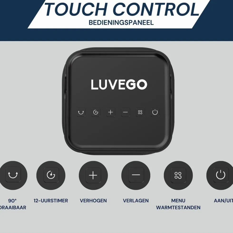 Luvego Elektrische Kachel Zwart