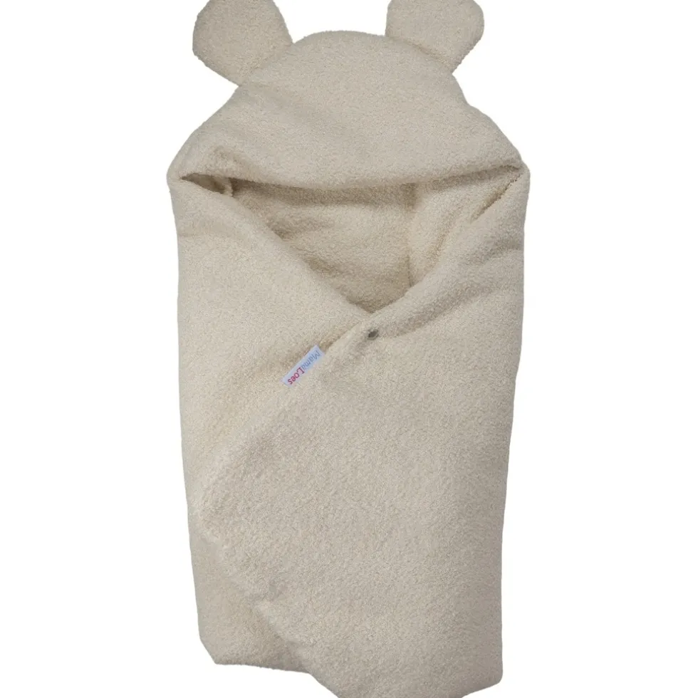 MamaLoes Teddy Boucle Naturel Multifunctioneel Wikkeldeken