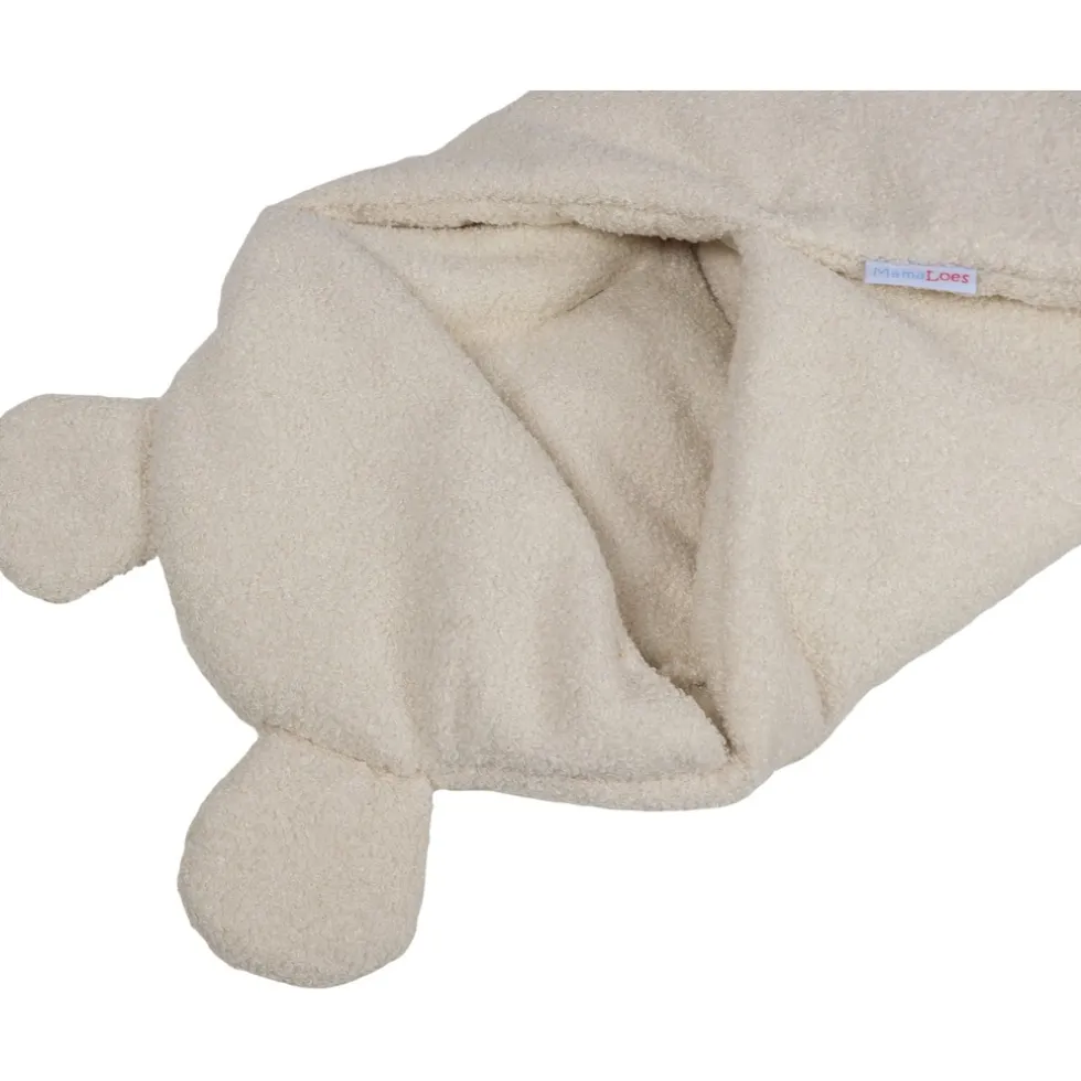 MamaLoes Teddy Boucle Naturel Multifunctioneel Wikkeldeken