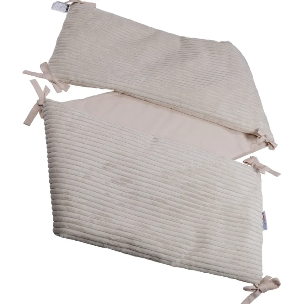 MamaLoes Velours Rib Beige 30 x 180 cm Bedbumper