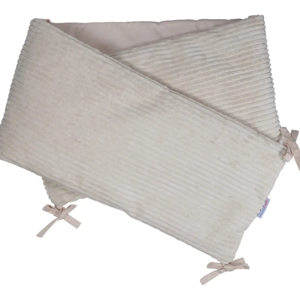 MamaLoes Velours Rib Beige 30 x 180 cm Bedbumper
