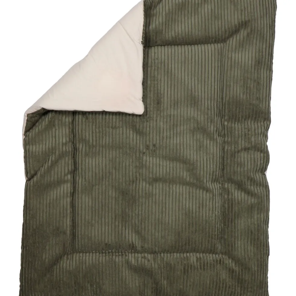 MamaLoes Velours Rib Groen 80 x 100 cm Omkeerbaar Boxkleed