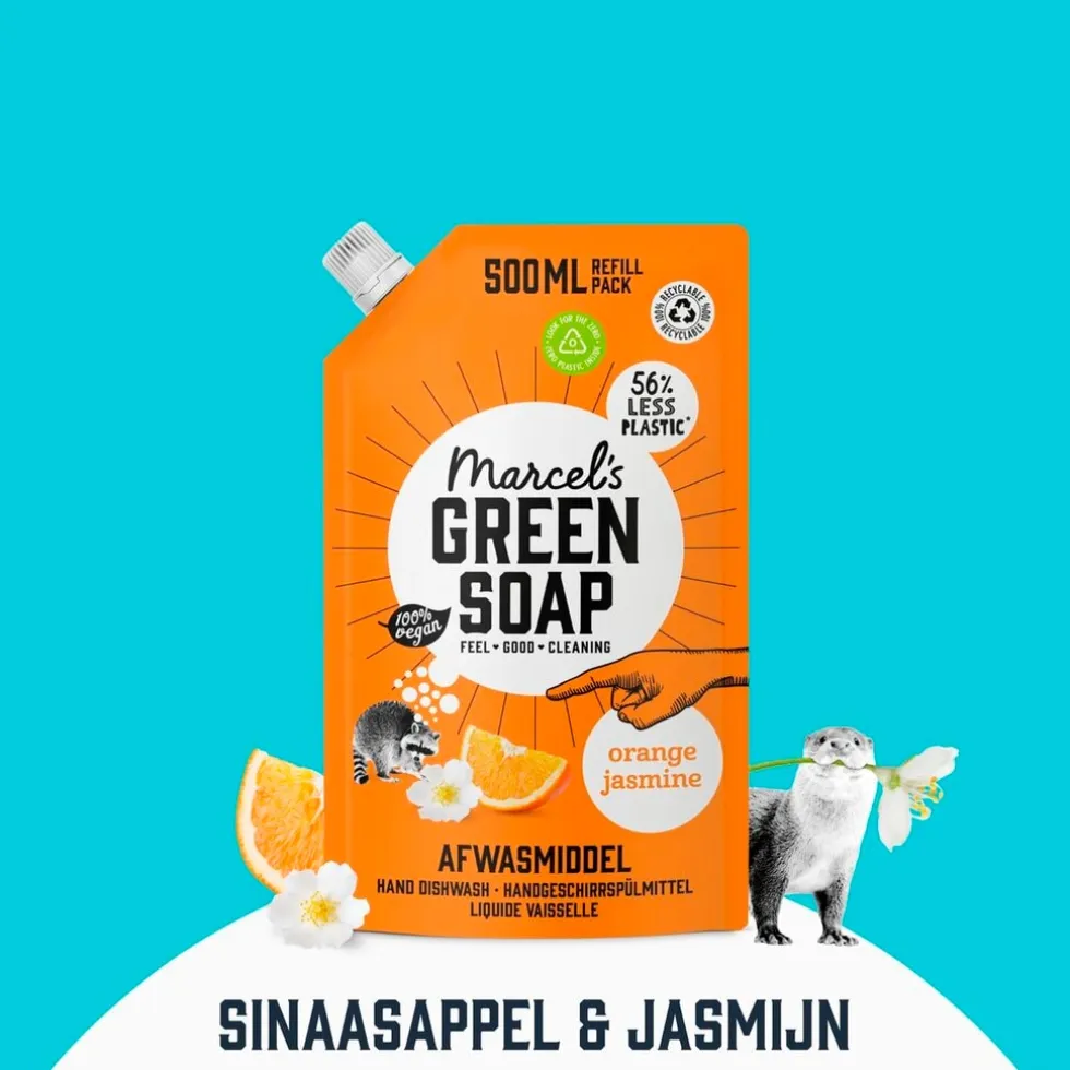 Marcel's Green Soap Orange & Jasmine Afwasmiddel Navulling