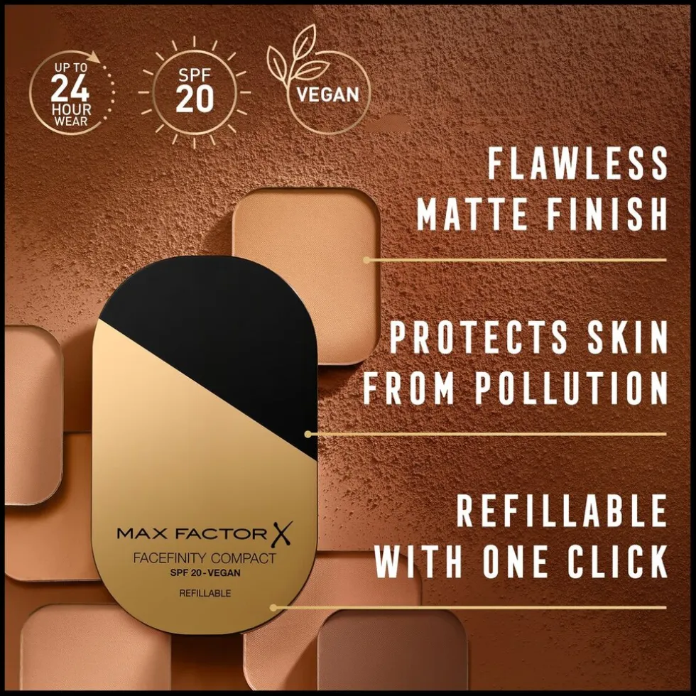 Max Factor Facefinity Compact 003 Natural Rose Refill Foundation