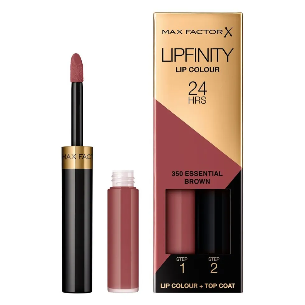 Max Factor Lipfinity Lip Colour 350 Essential Brown 2-Step Longlasting Lipstick