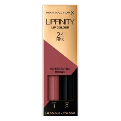 Max Factor Lipfinity Lip Colour 350 Essential Brown 2-Step Longlasting Lipstick