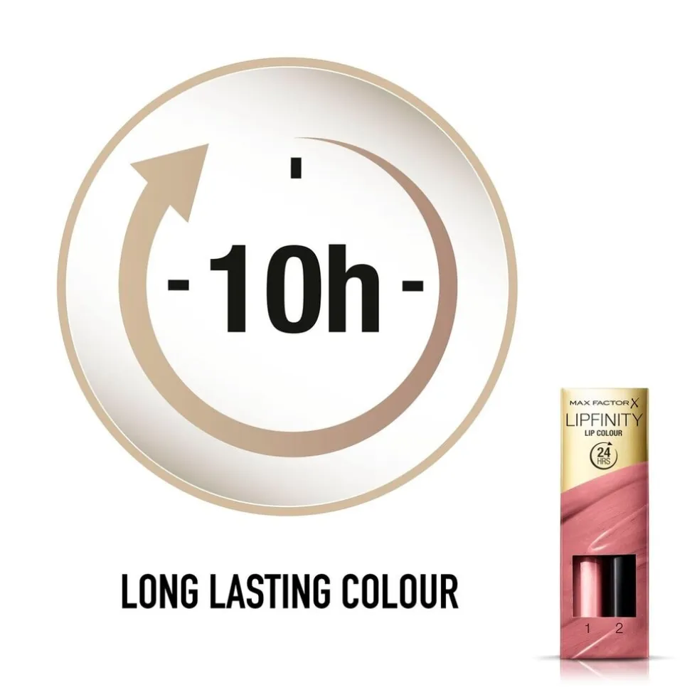 Max Factor Lipfinity 2-Step 001 Pearly Nude Long Lasting Lipstick