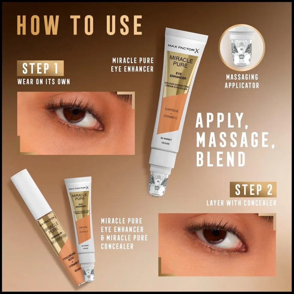 Max Factor Miracle Pure Cream Concealer 03 Peach Eye Enhancer