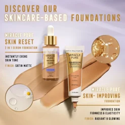 Max Factor Miracle Pure Skin Reset 95-100 Deep to Very Deep 2-in-1 Serum Foundation