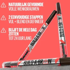 Maybelline New York Build-A-Brow 259 Ash Brown Wenkbrauwpotlood en -Gel