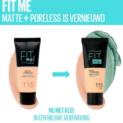 Maybelline New York Fit Me Matte & Poreless 115 Ivory Foundation