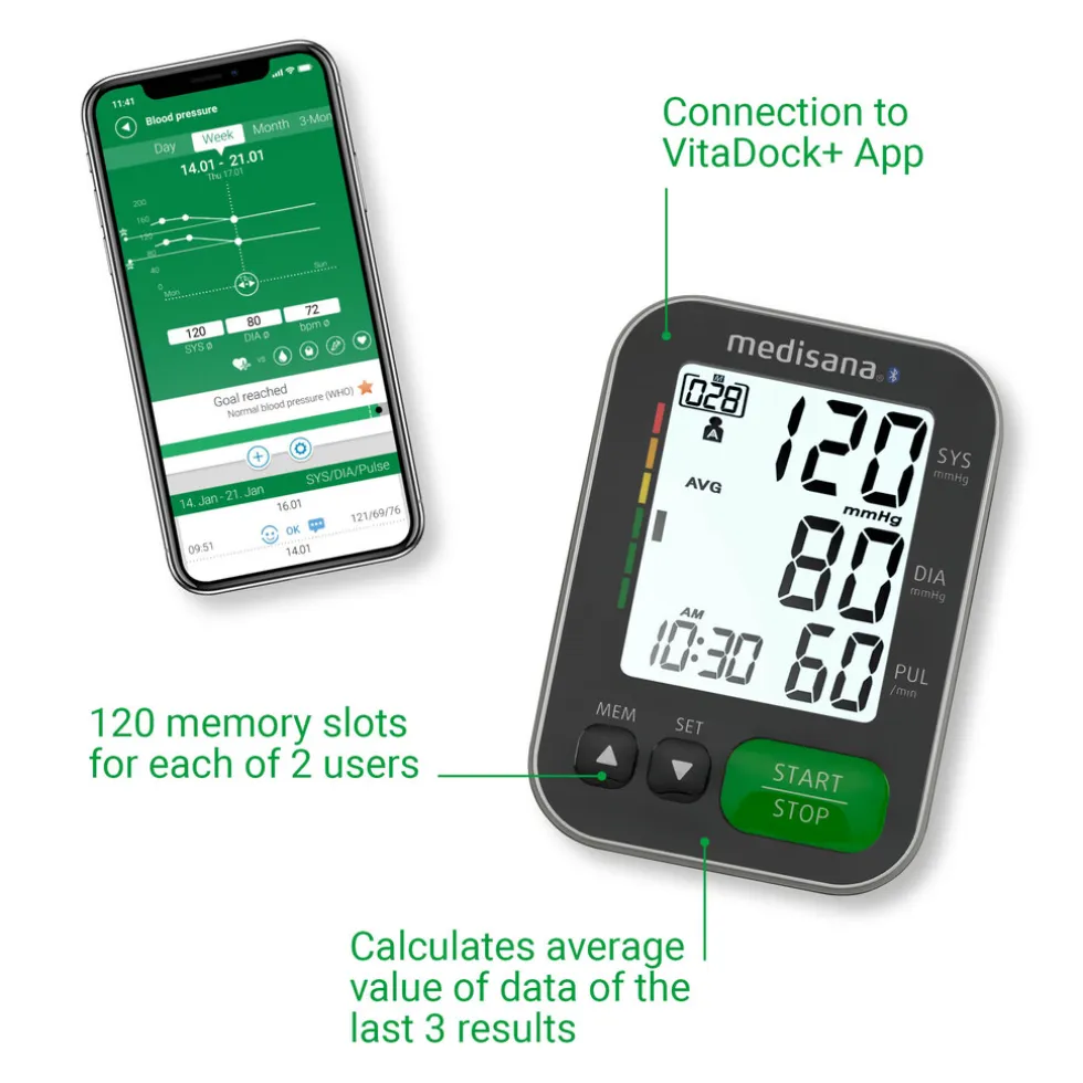 medisana BU 570 Connect Bovenarm bloeddrukmeter