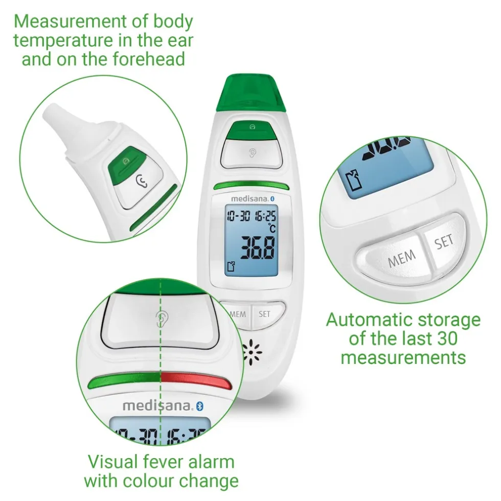 medisana TM 750 Connect Multifunctionele infrarood thermometer