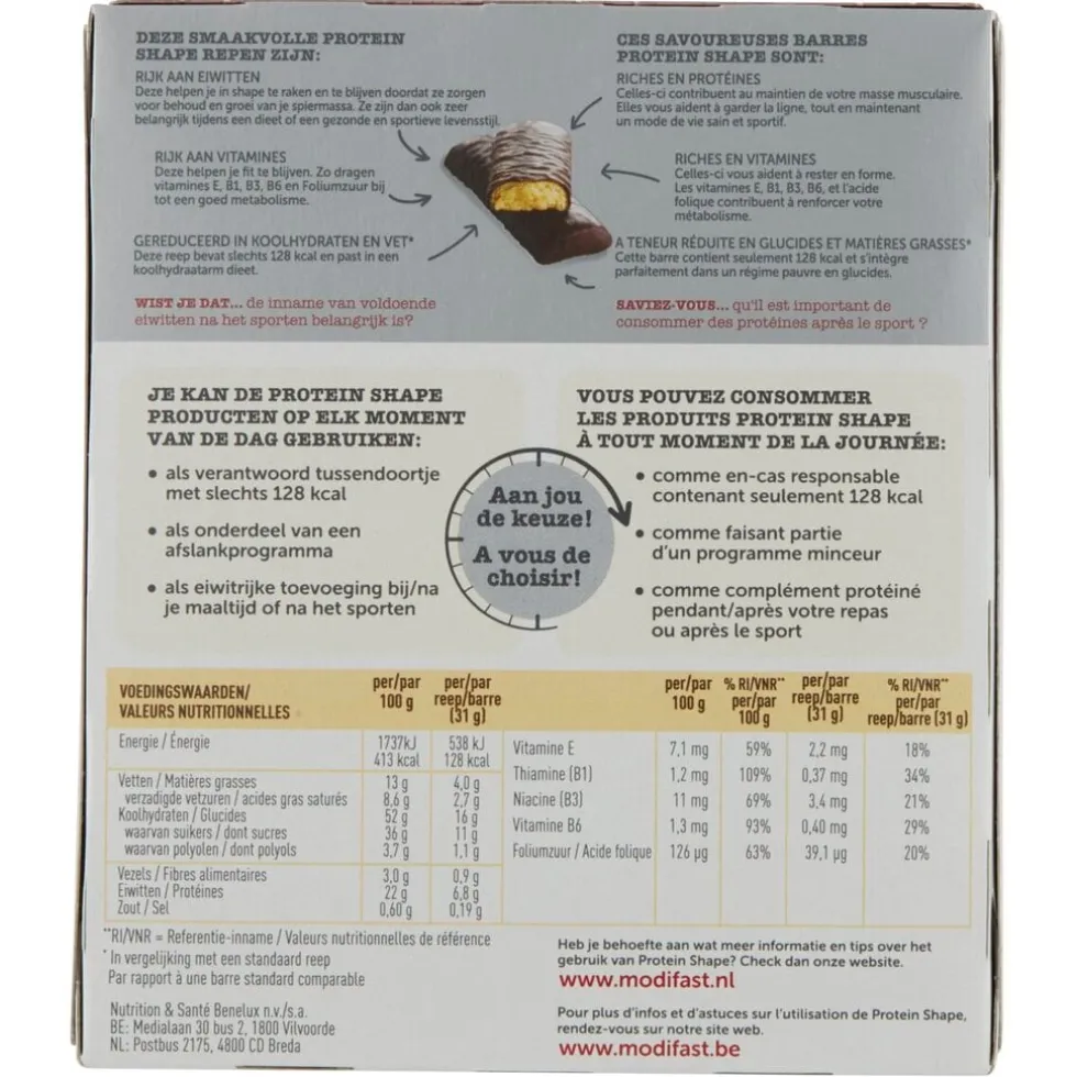 Modifast Protein Shape Pure & Witte Chocolade Snackreep