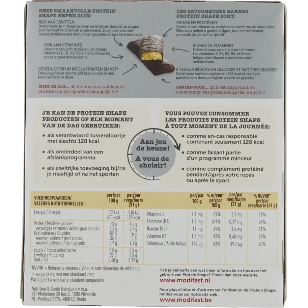 Modifast Protein Shape Pure & Witte Chocolade Snackreep
