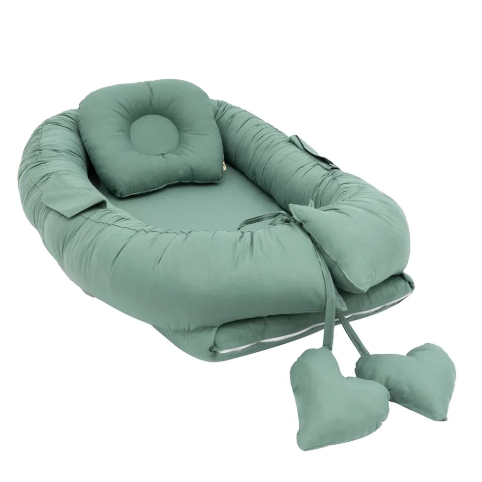 Mordesign Emerald Green Babynest met Kussen