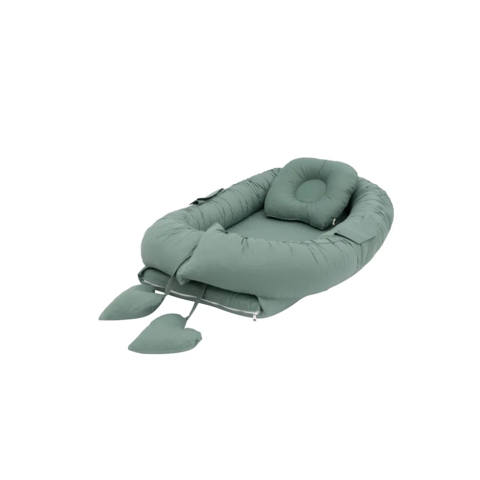 Mordesign Emerald Green Babynest met Kussen