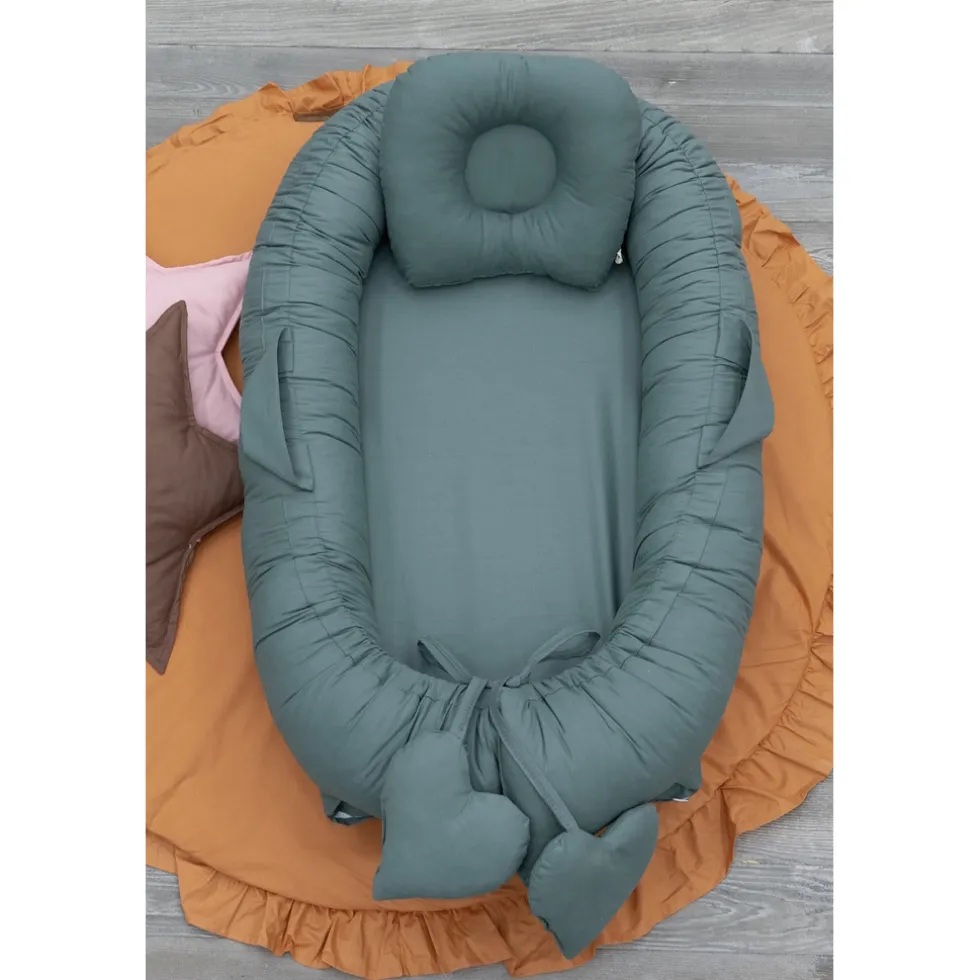 Mordesign Emerald Green Babynest met Kussen