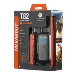 Motorola Solutions T82 Talkabout Walkie Talkie 2 Stuks Eenvoudige Synchronisatie 16 Kanalen LEDzaklamp