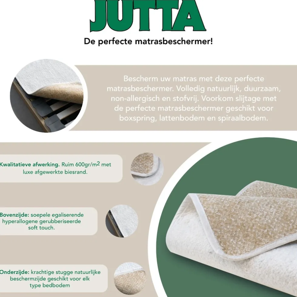 NachtrustOnline - Jutta Matrasonderlegger - 160x210cm