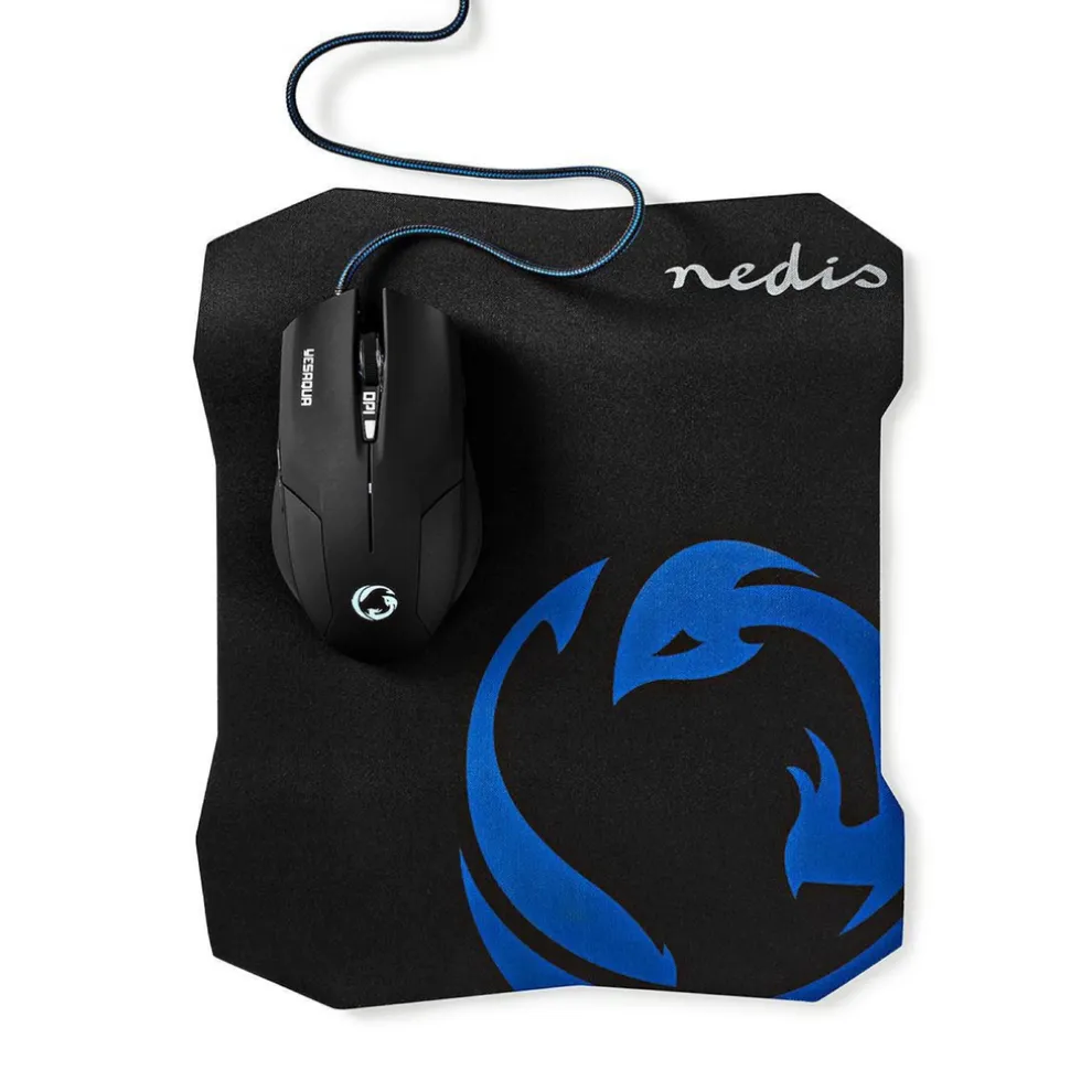 Nedis GMMP100BK gaming muis en muismat set