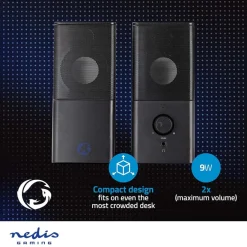 Nedis GSPR10020BK stereo speakers