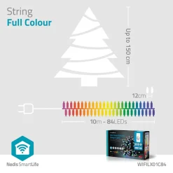 Nedis WIFILX01C84 Smart Wi-Fi-lichtsnoer met gekleurde LED's