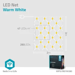 Nedis WIFILXN01W280 Smart Wifi LED net