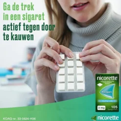 Nicorette Classic 2mg Suikervrije Kauwgom