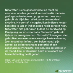 Nicorette Menthol Mint 4mg Suikervrije Kauwgom