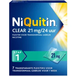 NiQuitin Clear Pleister Stap 1 - 21 mg - Nicotinepleister