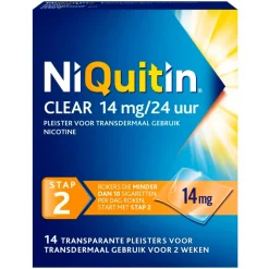 NiQuitin Clear Pleister Stap 2 - 14 mg - Nicotinepleister