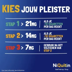 NiQuitin Clear Pleister Stap 2 - 14 mg - Nicotinepleister