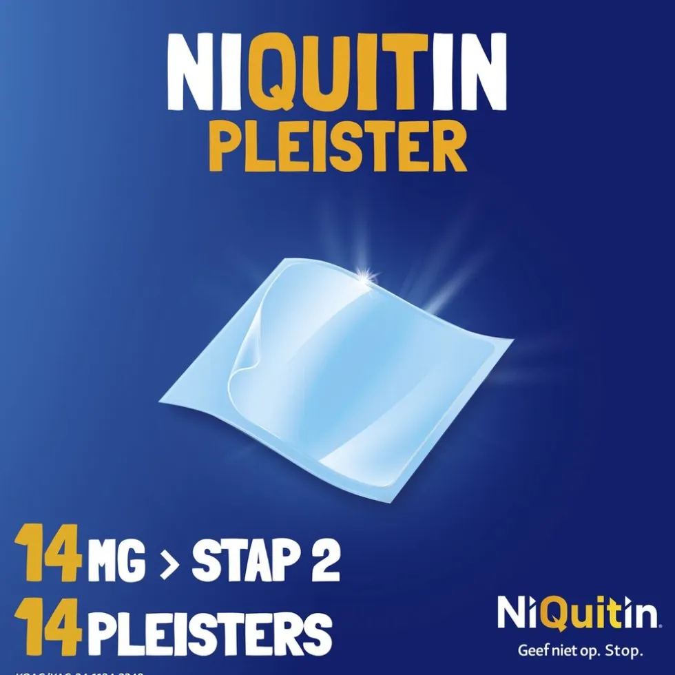 NiQuitin Clear Pleister Stap 2 - 14 mg - Nicotinepleister
