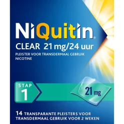 NiQuitin Clear Pleister Stap 1 - 21 mg - Nicotinepleister